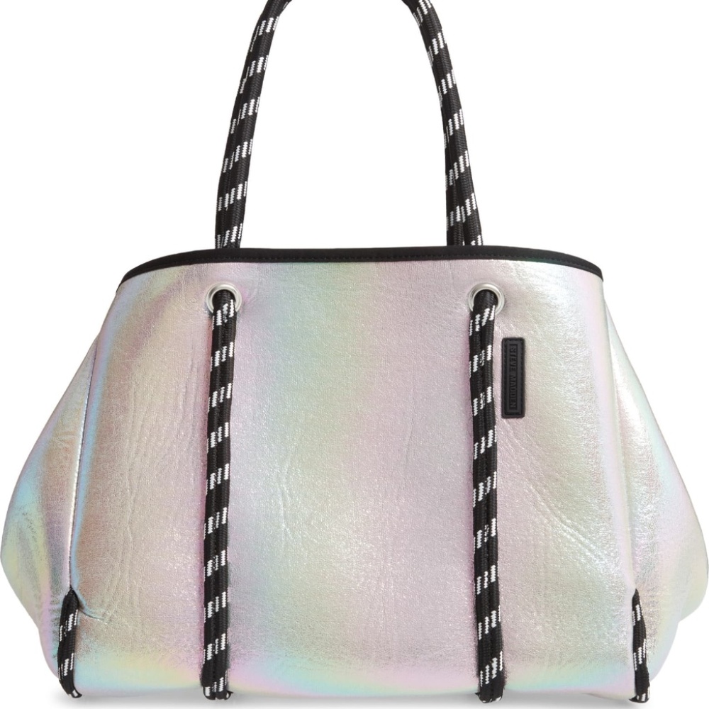 Steve Madden Silver / with Shimmering Finish sport tote bag